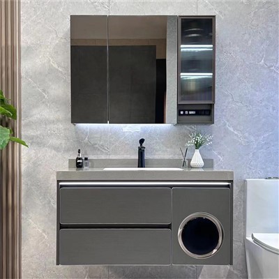 Vanity tal-kamra tal-banju tal-injam solidu bil-magni tal-ħasil